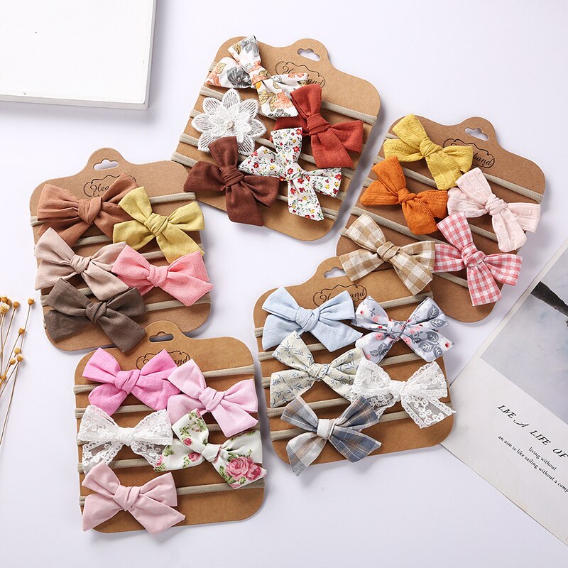 Pinzas para el pelo de bebé, accesorios de para niños, horquillas de lunares, ganchos florales, 5 unids/set por Set