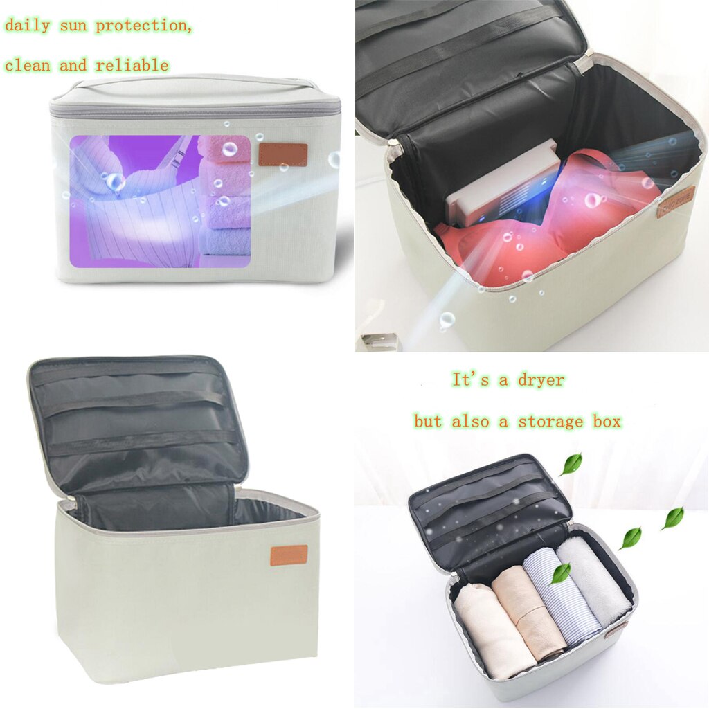 Borsa per disinfezione UV portatile intimo scatola sterilizzatore occhiali asciugamano borsa antibatterica borsa da viaggio portatile