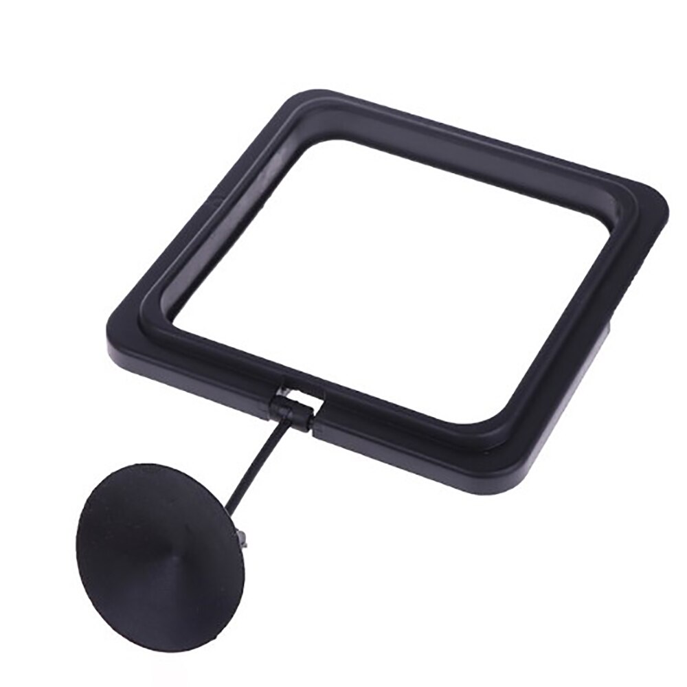 Fisk foderring akvarium tilbehør akvarie fisk sikker flydende foder feeder cirkel sugekop til guppy, betta, guldfisk osv.: Firkant