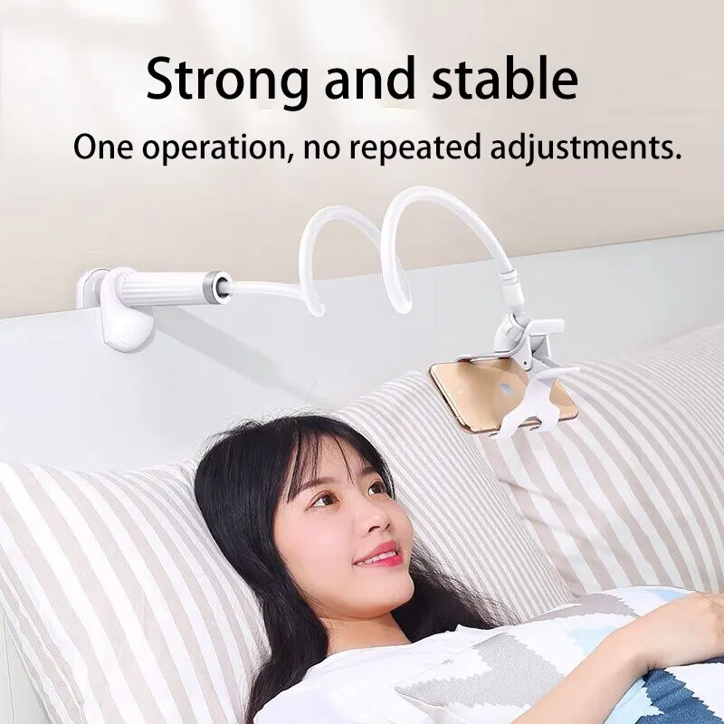 360 Clip support pour téléphone Portable support Portable Flexible paresseux lit support de bureau support de bureau pour iPhone Samsung Xiaomi 70 cm