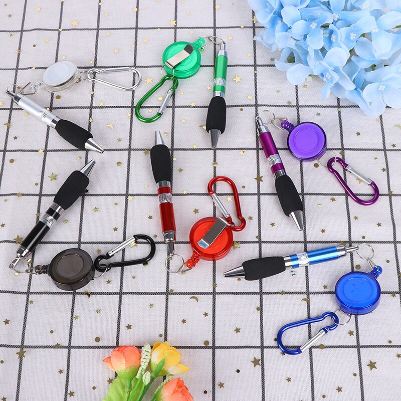 Porte-stylo rétractable robuste pour l'extérieur, porte-crayon de charpentier, Anti-perte de corde, porte-clé, ceinture, outils de Clip