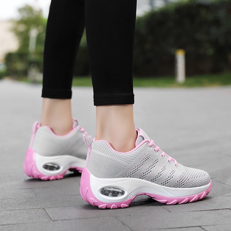 MARSON Women Sport Casual Shoes Outdoor Breathable Comfortable Ladies Shoes Lightweight Platform Sports Running Mesh Sneakers