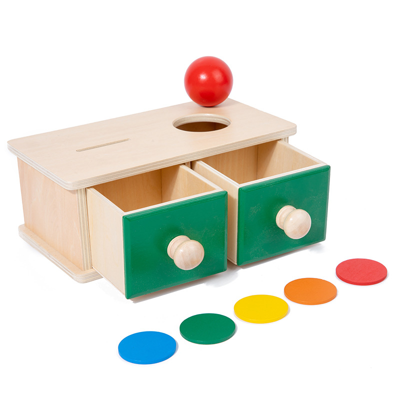 Holz Schublade Kasten Früer Bildung Intelligenz Spielzeug Kindergarten Weben Trommel Druck Ball Tisch Werkzeuge Kleinkinder Kleinkinder