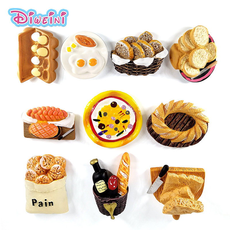 Artificial Breakfast Bread Egg Pizza Figurine Pretend play Simulation Food Kitchen Toy Dollhouse DIY Accessories Baby