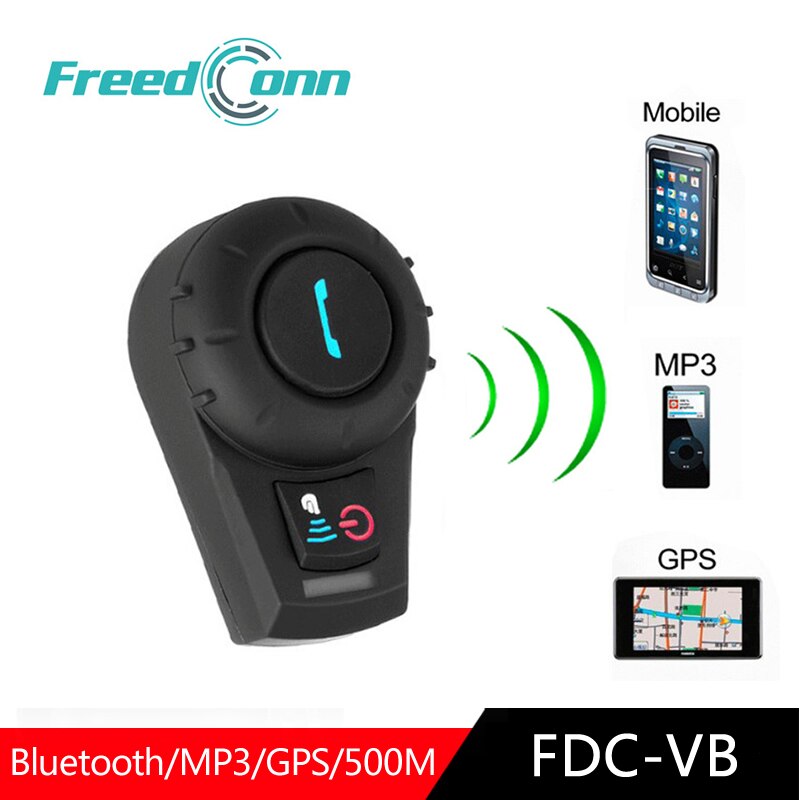 FreedConn FDCVB Bluetooth Intercom Headset voor Motorhelm Intercomunicador Moto Interphone Intercom Motorrad 500M GPS
