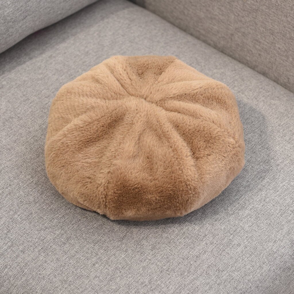 Baret Hoeden Vrouwen Winter Franse Hoed Meisjes Effen Kleur Leuke Herfst Winter Baret Hoed Voor Vrouwen Platte Pet Hoed vilt Baretten: Coffee 