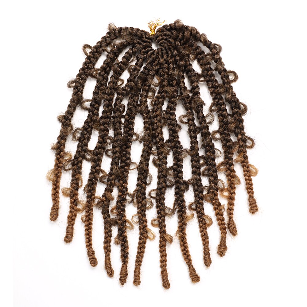 Synthetic 12" Butterfly Locs Crochet Hair Distressed Butterfly Locs Crochet Braids Goddess Pre Looped Bob Locs Pre-Twist Braid: 27
