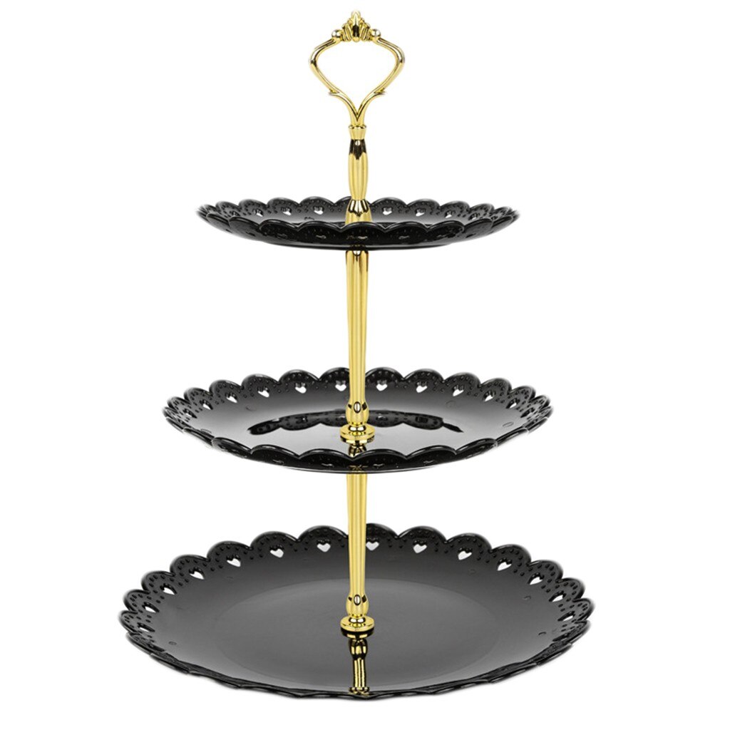 3 Tier Plastic Cake Stand Afternoon Tea Cake Stand Wedding Cake Plates Party Tableware Cake Shop Three Layer Cake Rack