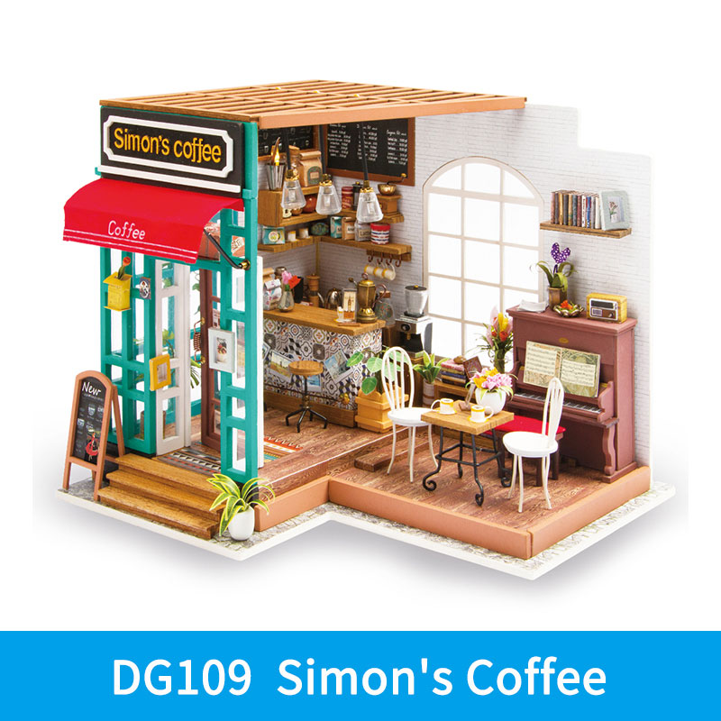 Robotime Diy Houten Miniatuur Dollhouse 1:24 Handgemaakte Poppenhuis Model Building Kits Speelgoed Voor Kinderen Volwassen: DG109