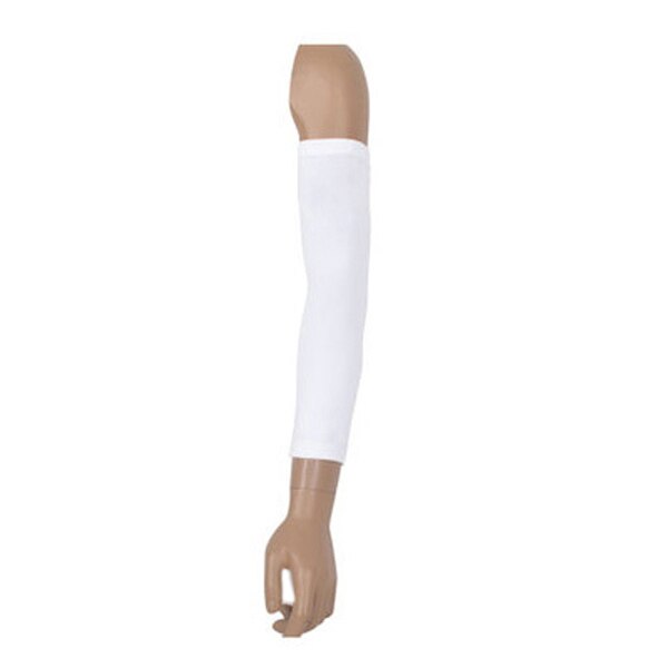 Manga del brazo de la pulsera elástica de la manga de los calentadores del brazo para los hombres: Blanco