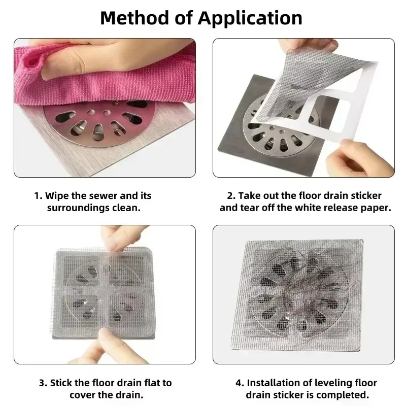 Wegwerp Doucheafvoer Haarvanger Mesh Doucheafvoer Covers Vloer Gootsteenzeefje Filter Haarstopper Voor Badkamer Keuken