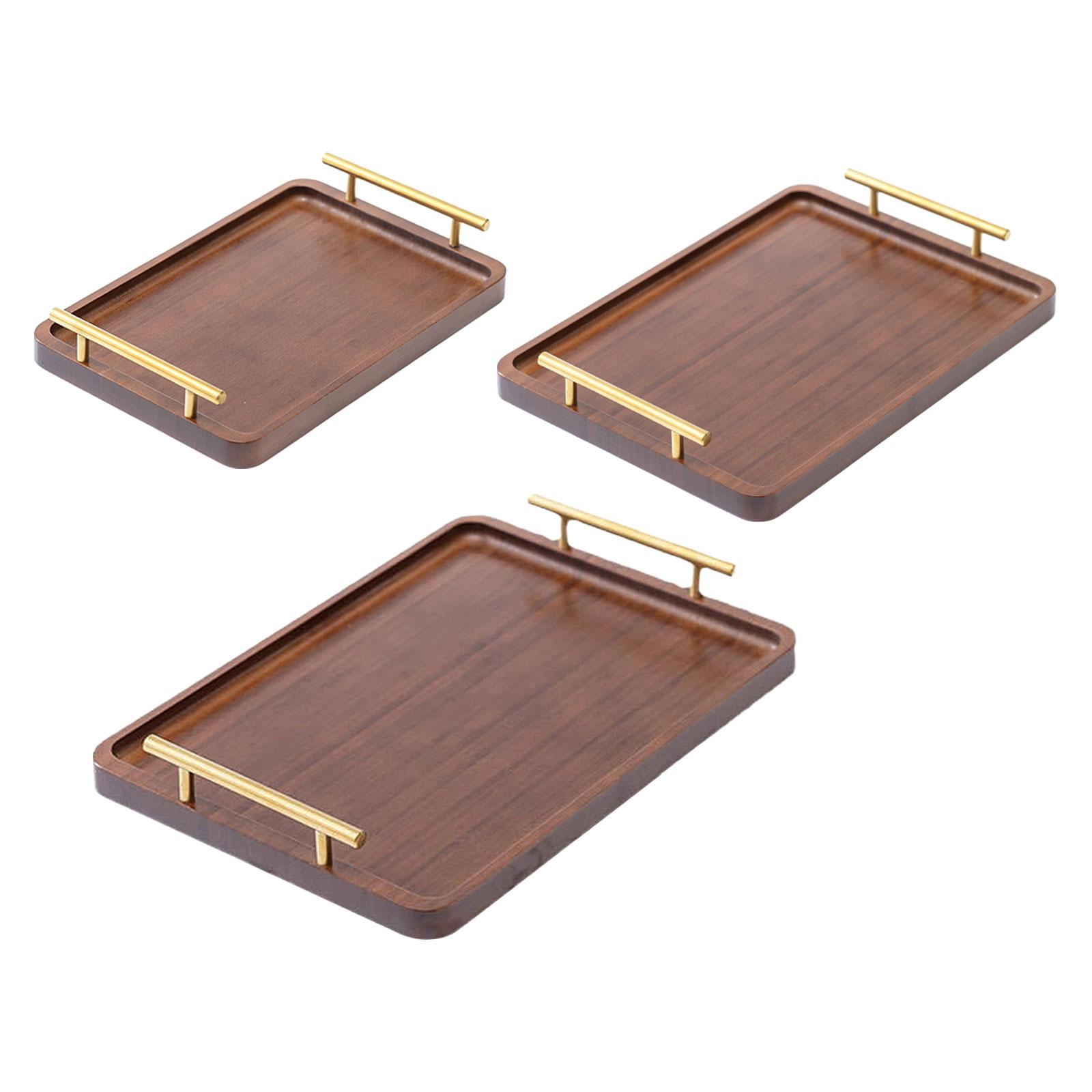 Holz Serviert ablett mit Griffen Brett Snacks Platte Holzplatte Couch tisch Tablett für Party Hochzeit Tisch dekor Theke essen