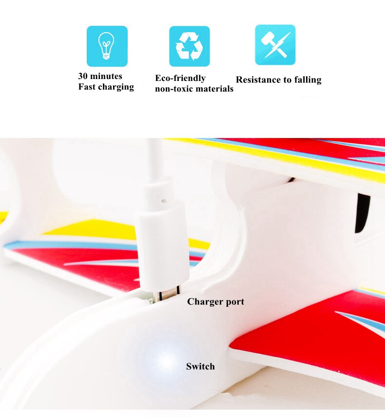 Elektrisk hånd kaste skum fly led epp skum fly usb opladning luftfart model svævefly legetøj børn udendørs legetøj