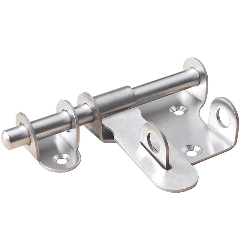 1 pieza de 4/6 pulgadas de largo de plata de acero inoxidable pestillo de puerta perno de cerradura de barril cerrojo grapadora cerradura de puerta de seguridad fácil de instalar