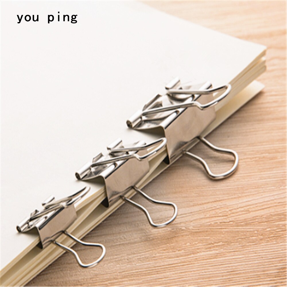 15mm 19mm 25mm 32mm 41mm 51mm Platinum Clamp Paper Binder Clips Bookmark Clips Memo Clip Student School Office Supplies