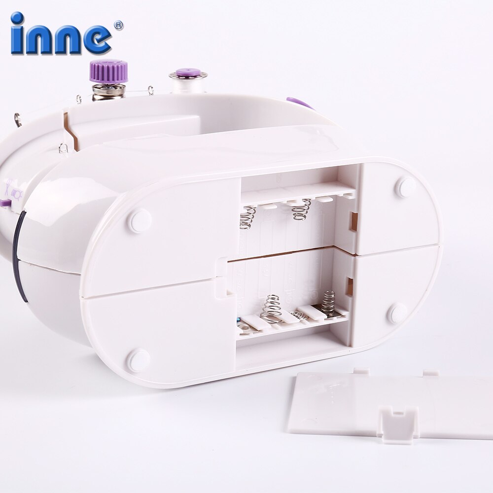 Mini pedal para máquina de costura, portátil, com luz noturna, cortador de linha reta e enrolamento automático