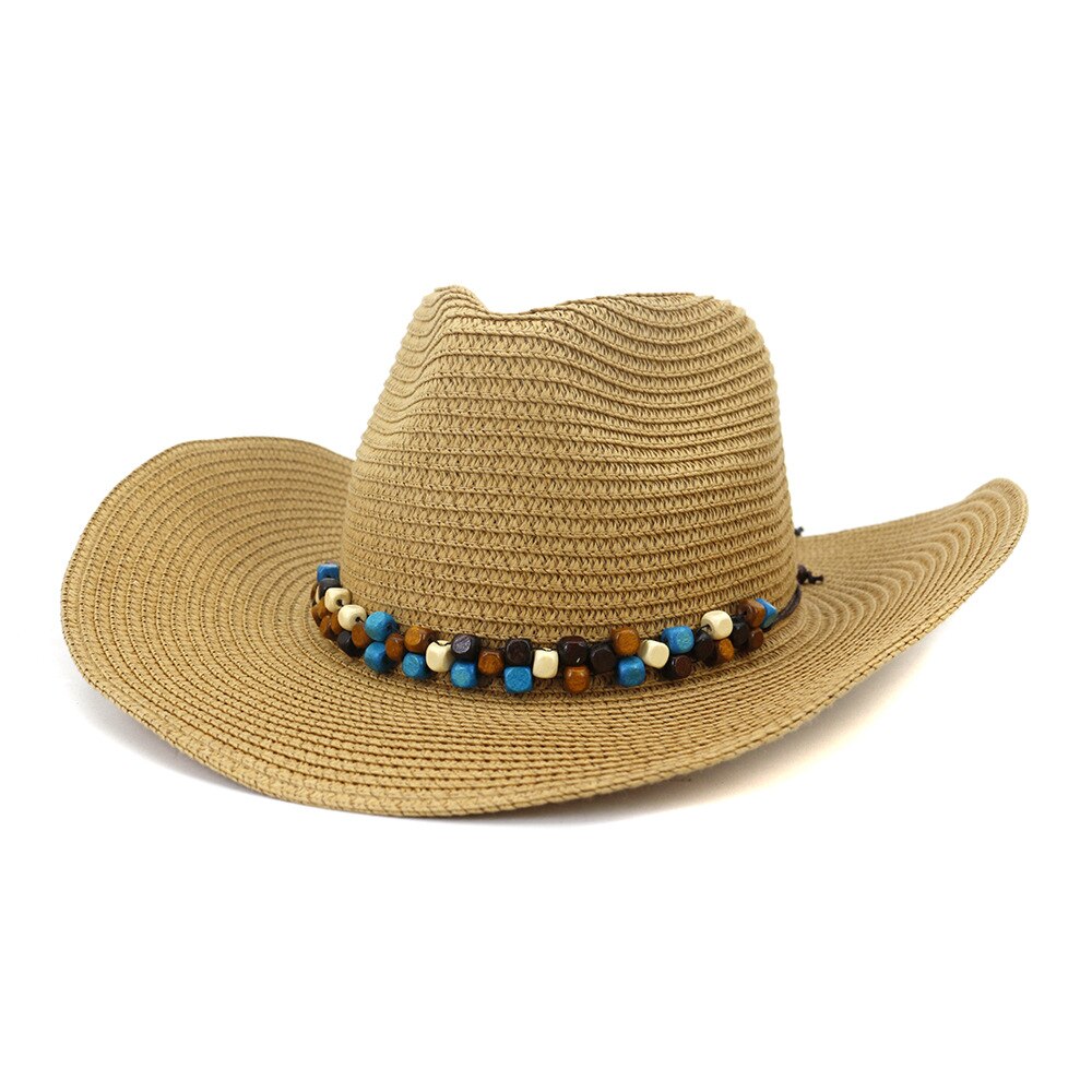 Olkihattu western cowboy hatut naisille cowgirl kesähatut naiselle aurinkohattu nahkahelmillä vyö rantalakki panama lippalakit: 7