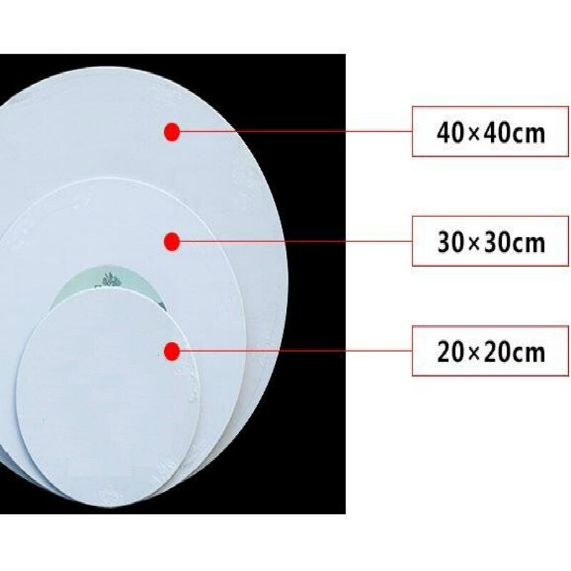4 sztuk 20/30/40CM farby olejne płyta płótnie okrągłe białe puste rama z płótna farby akrylowe robić malowanie rękodzieło płótno artystyczne malowanie
