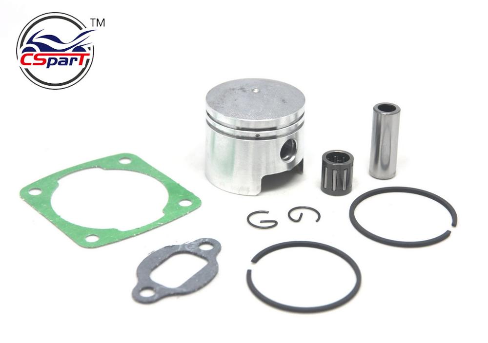 Juego de rodamientos de anillo de pistón de 44MM y 10MM, Mini Moto ATV de 49CC, Quad KXD Dirt Pit Bike, piezas de bicicleta: Piston Paper Gasket