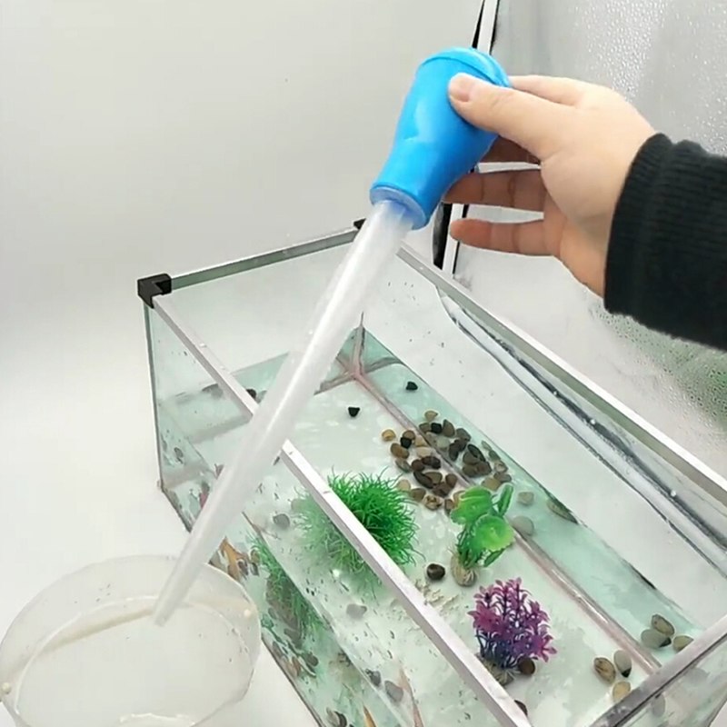 6 Colors Aquarium Cleaner Gravel Vacuum Fish Tank Siphon Pump For Changing Water