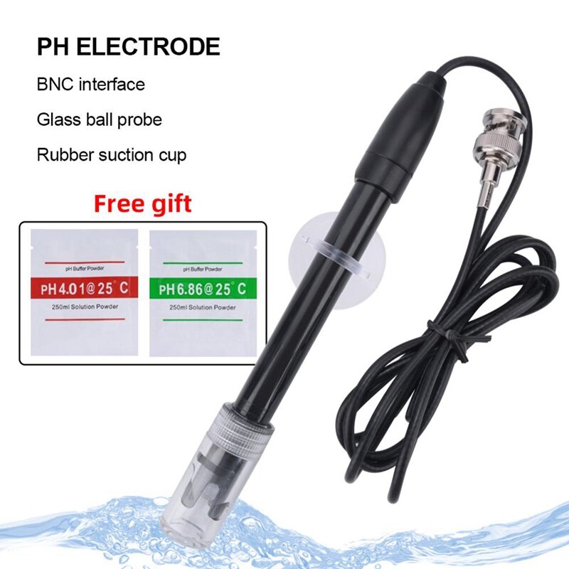 1 Uds Ph-201 negro laboratorio electrodo conector de Sensor de sonda de electrodo compuesto de Ph