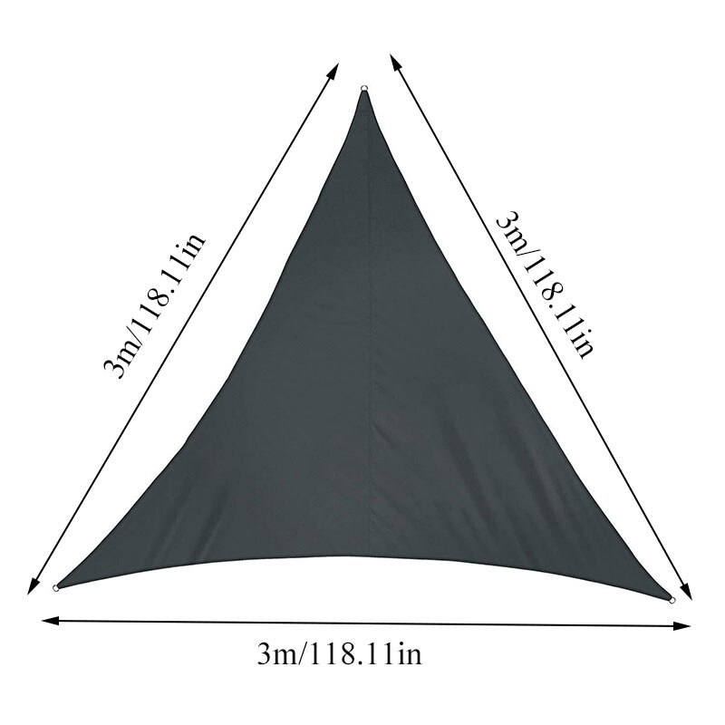 300d vanntette polyester trekant skygge seil hage terrasse baldakin svømming solseil camping tur gård seil markise