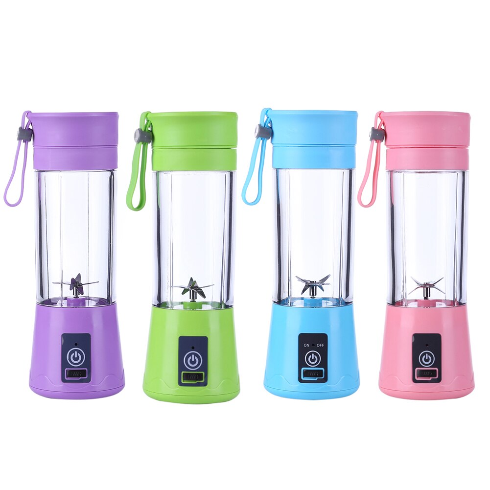 380ML 6 Blade Portable Blender Kitchen MINI Juicer Electric Bottle USB Charging Blender Bottle Mixer Juice Food Smoothie Maker