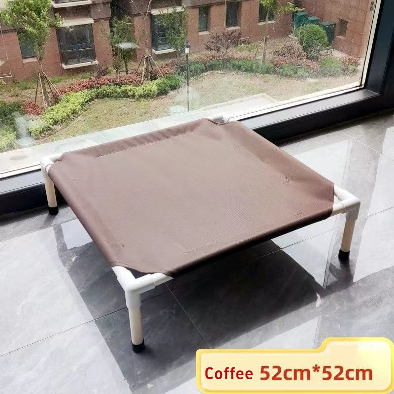 Lit de Camping pour animaux de compagnie lit surélevé pour chiens pliant chiot lit de Camping maison pour chat Portable amovible lavable lits pour chiots hamac pour chien: WHITE