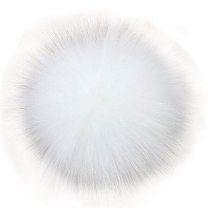 Pompones grandes de piel de zorro Real DIY, 10cm, pompones de piel de mapache, bolas, gorros y Pompón de pelo Natural para bolsos, zapatos, bufandas, accesorios: 4