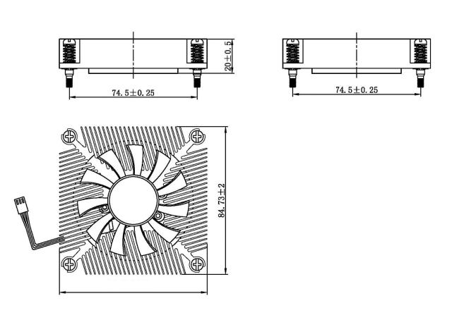 Dissipatore di calore della CPU 16 millimetri di spessore sottile cuscinetto a sfere ventilatore 1155 1150 Interfaccia Silenzioso i3