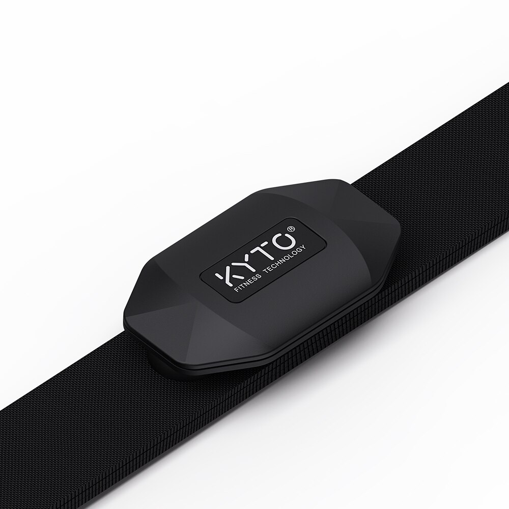 KYTO – moniteur de fréquence cardiaque, sangle de poitrine, Bluetooth 4.0 ANT, capteur de Fitness, Compatible avec ceinture Wahoo Polar Garmin: Black