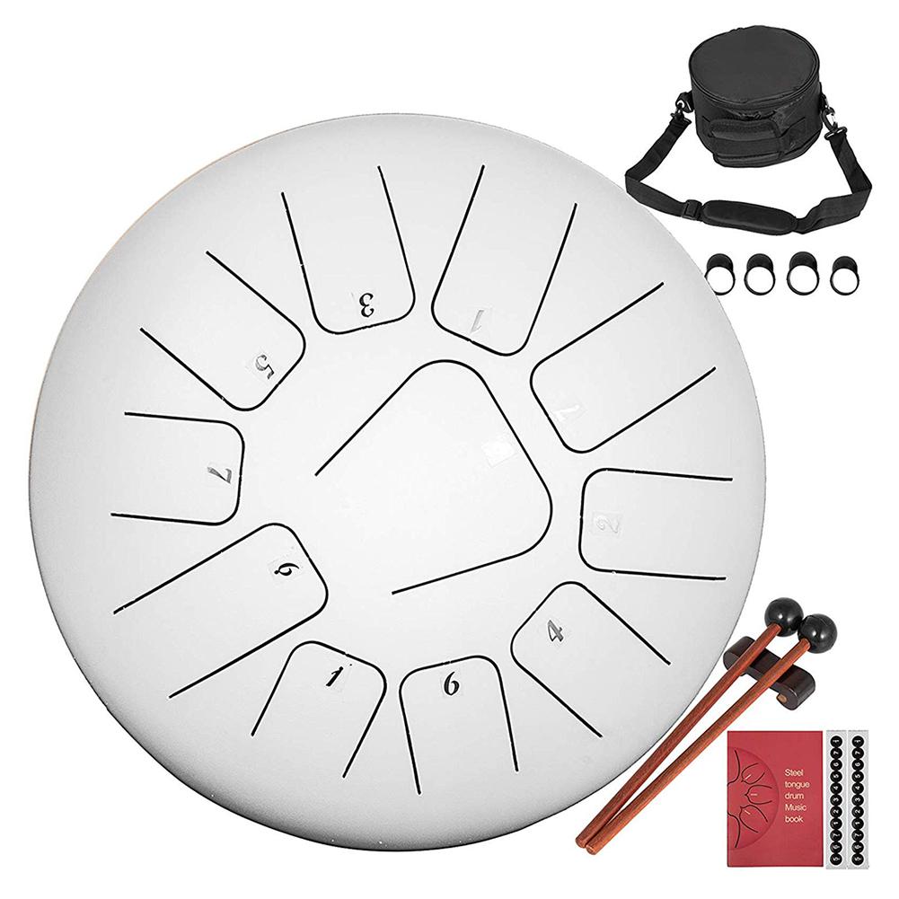 Tong Drum 10 Inch 11 Notities Staal Tong Drum Hand Pan Drum Met Vinger Mouwen Hamers Percussie Instrument