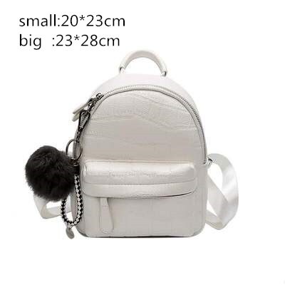 Mini Backpacks Women PU Leather Cute Small Backpack Female White Back Pack Black Backpacks For Teen Girls Bagpack Woman