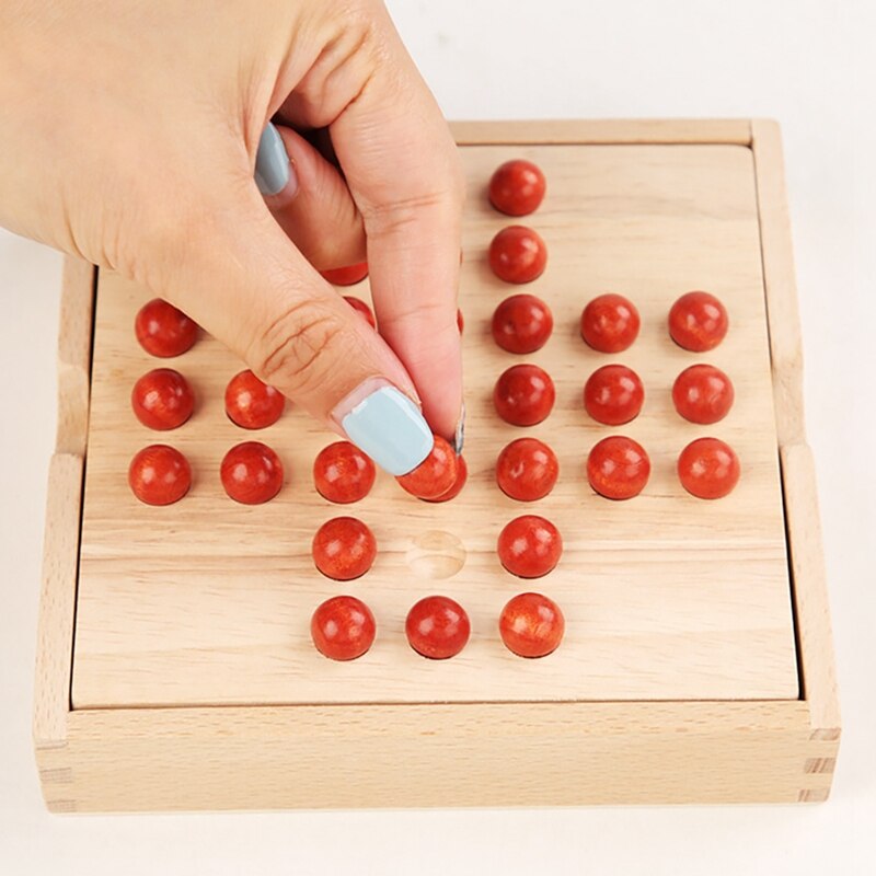 Scacchi classici in legno con diamante indipendente scacchi Puzzle per bambini scacchi Kongming singolo nobile scacchi giocattolo per il tempo libero