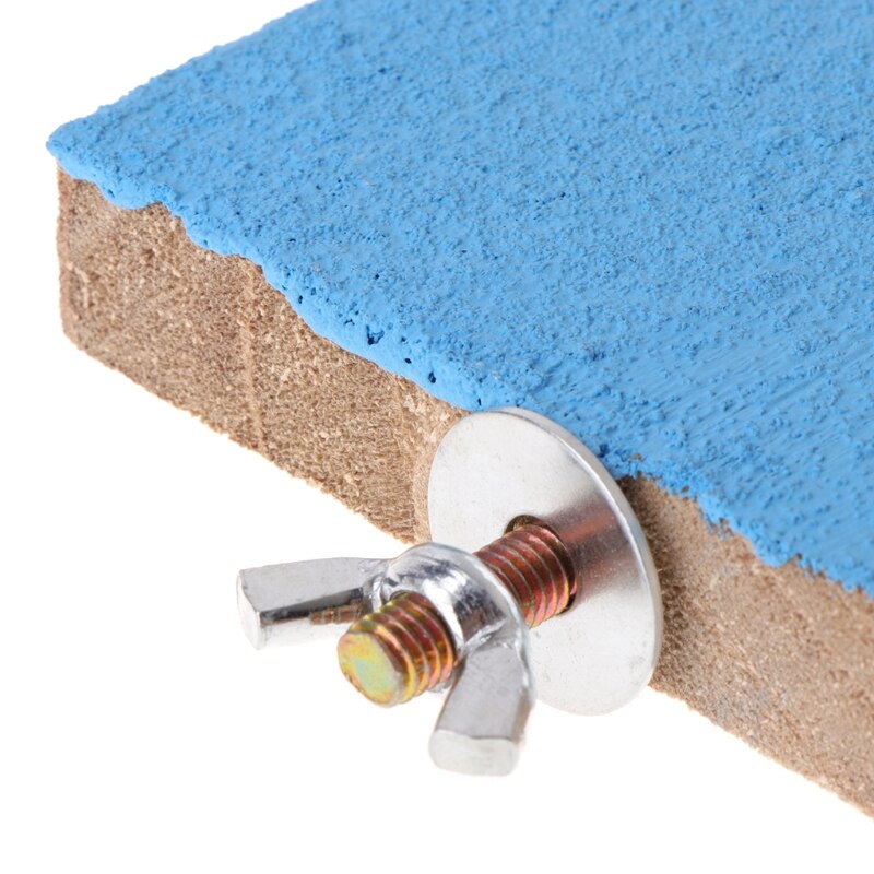 Soporte de percha para loro, plataforma de soporte, muela de madera colorida, juguetes para periquito