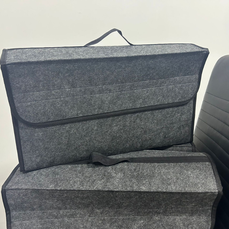 Compartimento antideslizante, organizador de almacenamiento de maletero, herramientas, bolsa de almacenamiento de coche, organizador de maletero, caja de almacenamiento de fieltro suave, accesorios para coche,