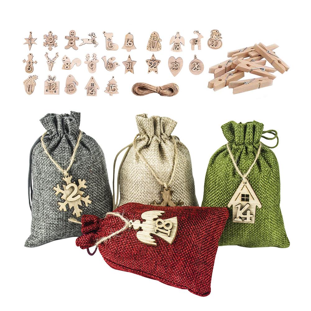Calendrier De L'Avent En Bois Artemio à Décorer - Cadre Beige 39 X 39,5 X 6,5 Cm - Idéal Pour Créations Uniques