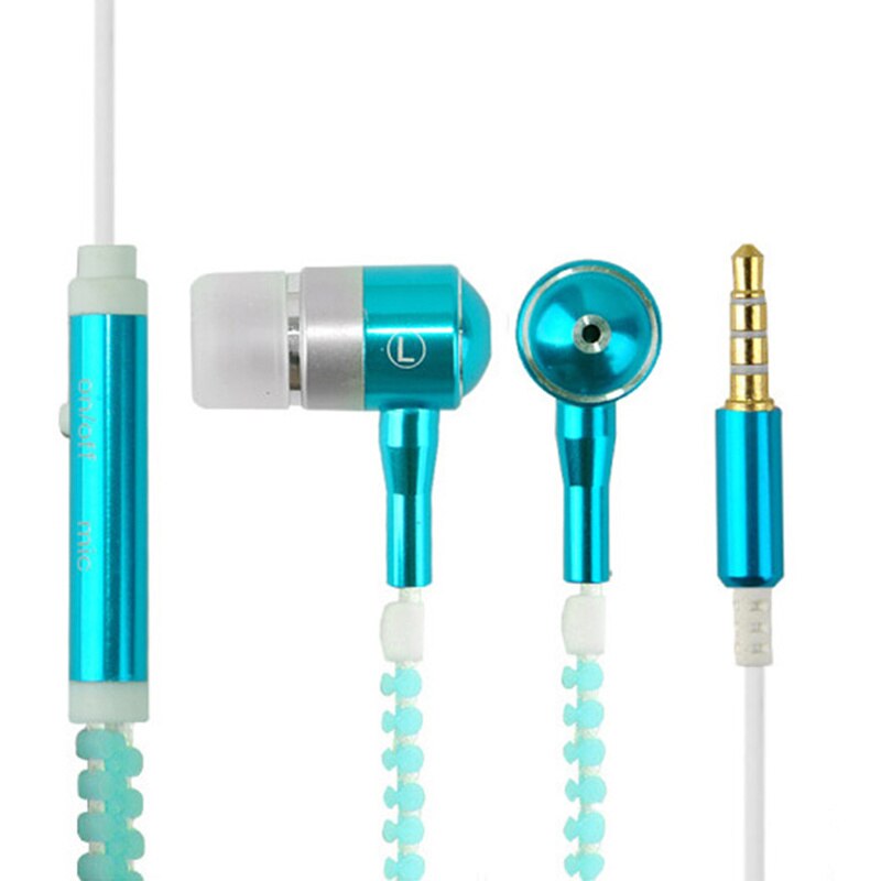 Lichtgevende Headset Muziek Bedrade Koptelefoon Gloeiende Rits Oordopje Sport Oordopjes Voor Iphone Samsung Xiaomi 3.5Mm Headset Plug