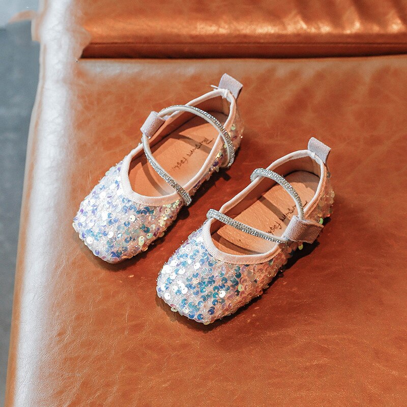 Meisjes leren schoenen herfst pailletten kinderen meisjes prinsessenschoenen platte meisjes nette schoenen maat 26-30 sz268: Sz268 roze / Cn 30 binnenzool 18cm