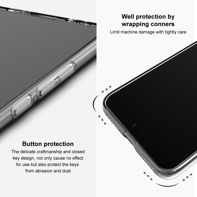 Imak Transparante Zachte Siliconen Voor OnePlus9RT 5G Telefoon Case Back Cover Voor Oneplus 9RT 5G Tpu Shell Telefoon tas