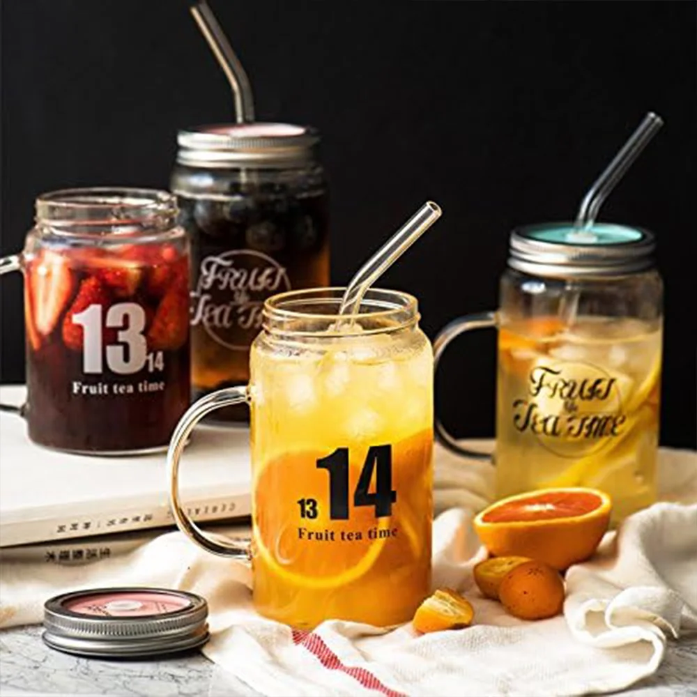 Paille en verre pour Smoothie réutilisable, pailles à boire transparentes pour Smoothie, Milkshakes, paille à boissons , 1 à 10 pièces