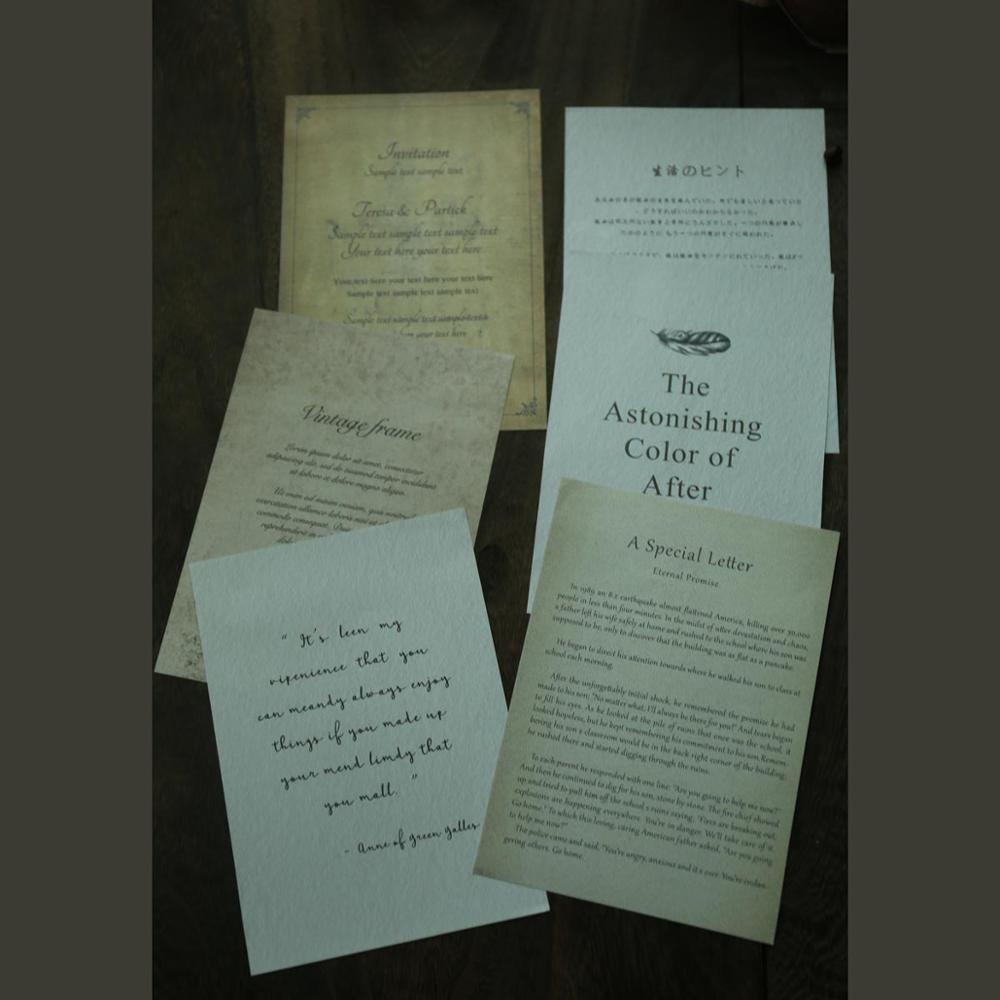 English Writing Paper Props Yellow Handwritten Vintage Retro Photography Props: Letter