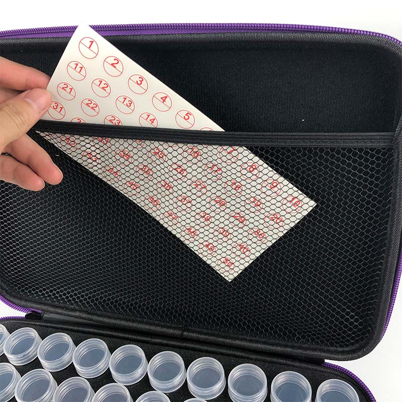 Étui de transport pour accessoires de peinture au diamant, boîte de rangement pour 60 bouteilles, sac à main pour outils de peinture au diamant
