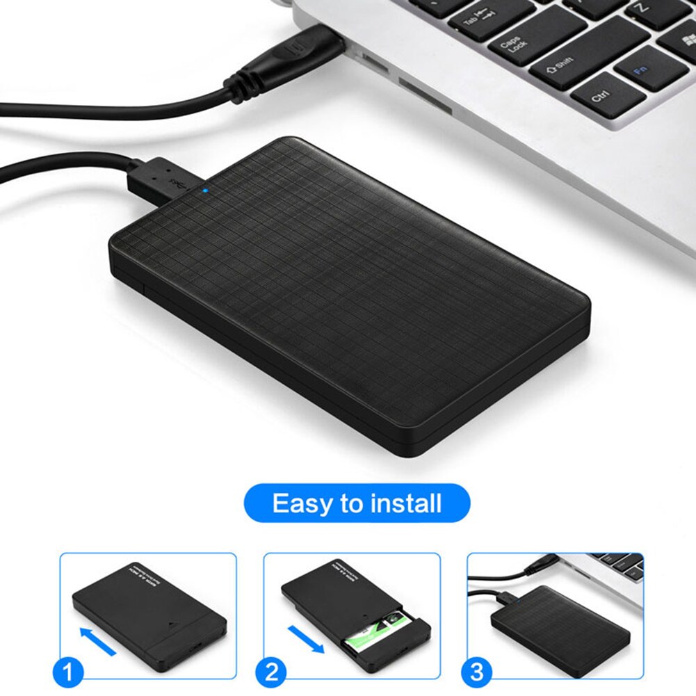 G10 Usb 3.0 Mobiele Harde Schijf Doos 2.5 Inch Sata Harde Schijf Box Ssd Sliding Cover Grid Textuur Mobiele Externe hdd Behuizing