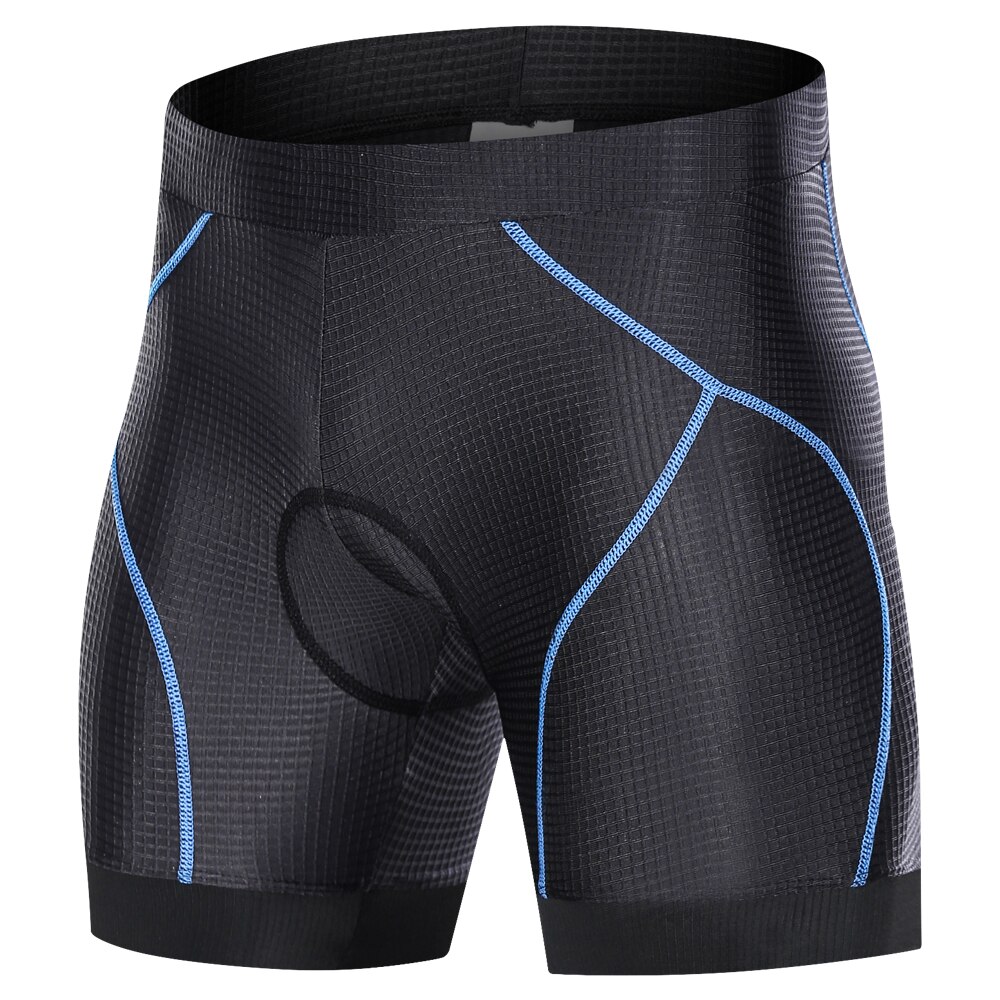 Hommes vélo rembourré Shorts anti-dérapant jambes poignées cyclisme 3D sous-vêtements rembourrés vélo rembourrage équitation vélo sous-vêtements Shorts cyclisme: Bleu / S