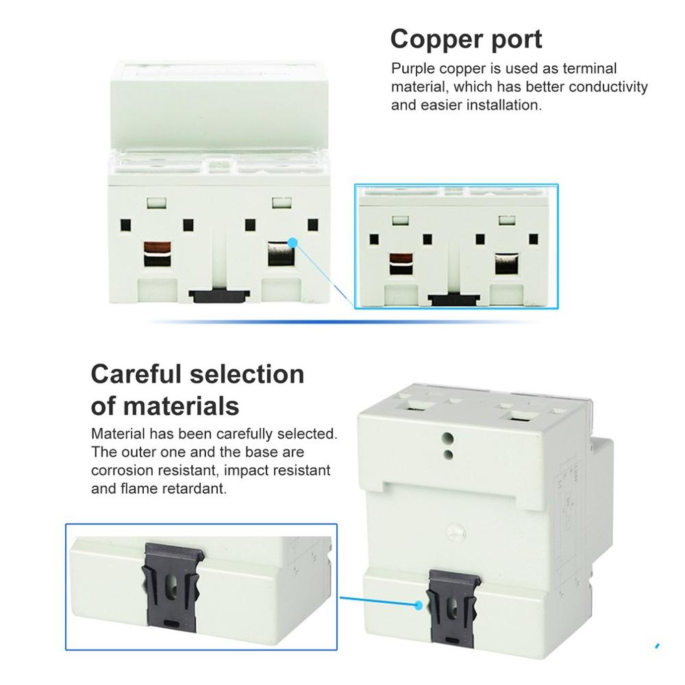 SINOTIMER DDS546C 230VAC monophasé 4P compteur d'énergie analogique wattmètre électrique domestique Din Rail mètre