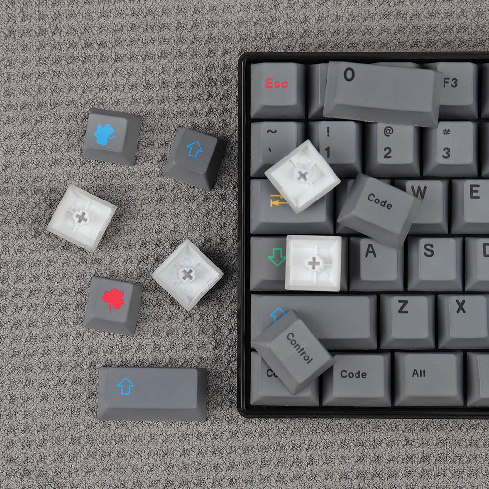GMK Dualshot Theme Keycaps 129 Keys PBT DYE-SUB Cherry Profile Keycap For Mechanical Gaming Keyboard Grey Series Key Caps