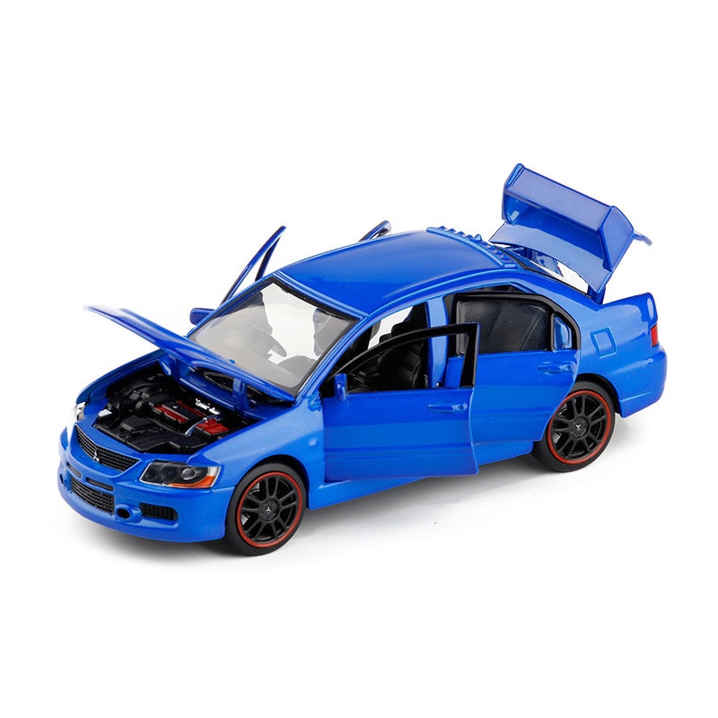 1/32 Mitsubishi EVO 9 IX Sports Cars Toy Alloy Die Cast Metal Casting Sound Light Model Toys Car For Collection