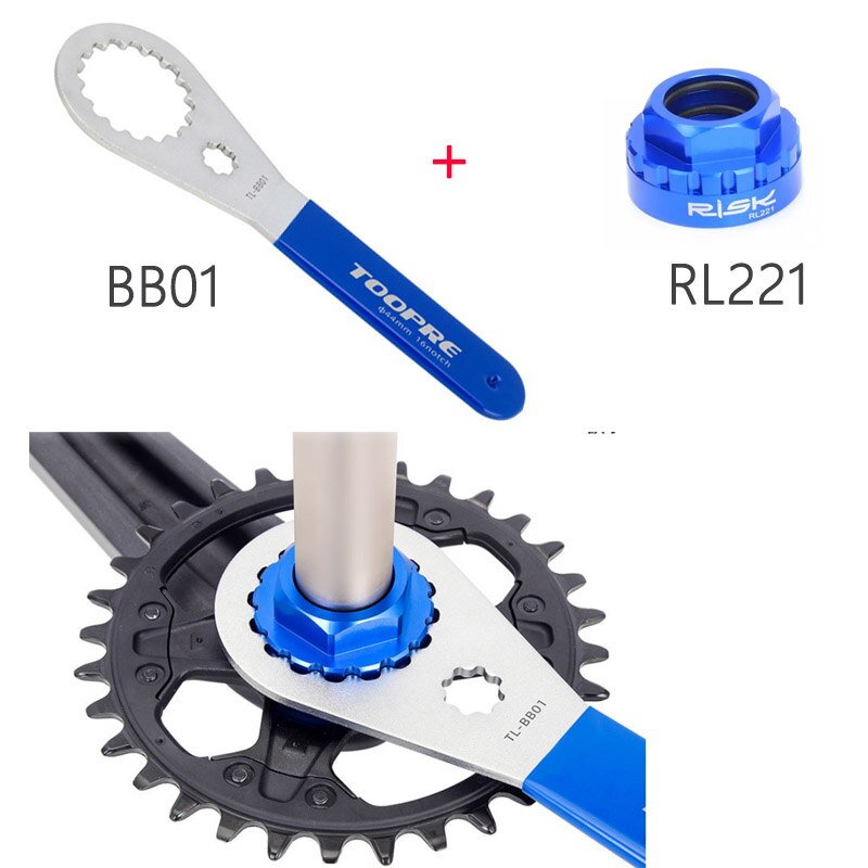 RISK 12s Bicycle Chainrings Mounting Tool for M9100 / M8100 / M7100 Bike Direct Mount Repair Tool Crankset RL221: BB01 and RL221