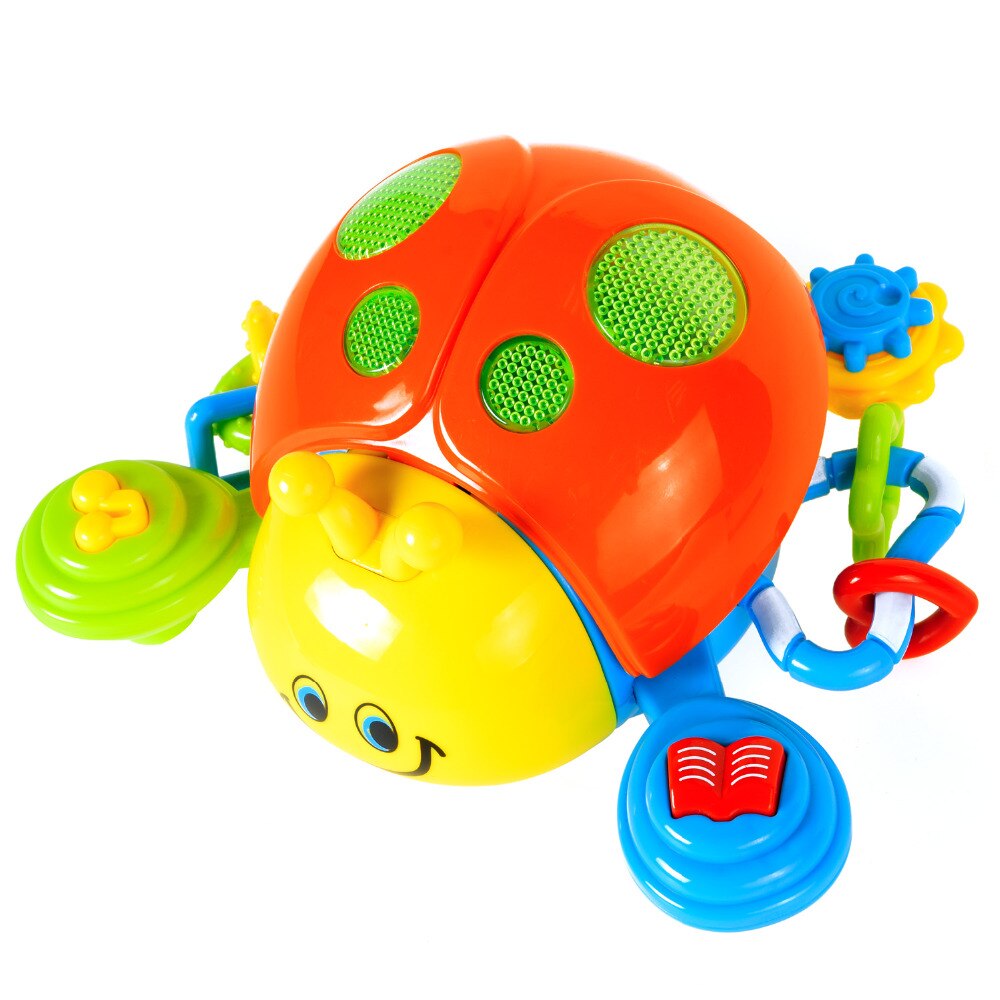 Bebé juguetes bebé gatear juguetes de mariquita de juguete mariquita con música y Luz Juguetes Educativos de aprendizaje para niños